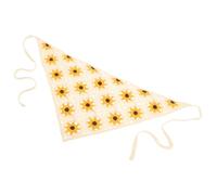 HOMSFOU Elastisches Kopftuch Atmungsaktiv aus Baumwolle mit Blumenmuster Hautfreundlich Modisches Gelbes Stirnband für Yoga und Alltag