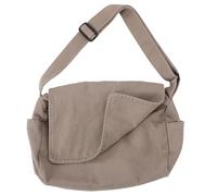 HOMSFOU Große Canvas Schultertasche im Vintage Stil mit Mehreren Fächern Vielseitig und Geräumig für Reisen und Outdoor Aktivitäten Minimalistisches Design