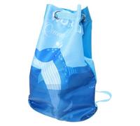 HOMSFOU Kinder Strandrucksack aus Oxford Stoff mit Verstärkter Naht Praktischer Turnbeutel zum Klettern und Wandern für Freie Hände Blau