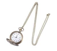HOMSFOU Retro Taschenuhr mit Aussparungen, 1 Stück, Zinklegierung, Gold | Klassisch Zierlich, Quarzwerk, Vintage Optik, Lesbare Anzeige, Dekoration für Kleidung