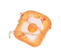 HOMSFOU Toastförmige Kettentasche aus Wollstoff, Gelb, Trendige Crossbody | Handliche Kleiner Größe, für Reisen und Camping, Praktische Nutzung