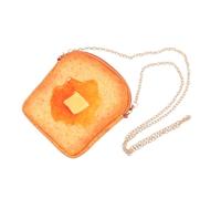 HOMSFOU Toastförmige Kettentasche aus Wollstoff, Gelb, Trendige Crossbody | Handliche Kleiner Größe, für Reisen und Camping, Praktische Nutzung