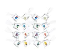 HOMSFOU Transparente Fischbeutel Anhänger aus Harz 16 Stück Handgefertigte Clownfisch Schmuckanhänger Taschenförmig Lichtecht für Selbstgemacht Armbänder und Schlüsselanhänger