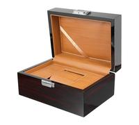 HOMSFOU Uhrenbox aus Lackiertem Holz mit Einem Fach Schwarzer Aufbewahrungsorganizer für Herren als Geschenk zur Weihnachtszeit
