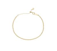 Homxi 18K Gelbgold Kette Armband Damen, Perlenkette 1,8 MM, Verstellbare Länge 20 CM + 3 CM, Armkette Damen Gold