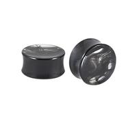 Homxi 2er Set Ohr Tunnel 10mm,Acryl Plug Ohr Plug Ohr 00G Rund Tunnel Expander Set Schwarz