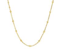 Homxi Damen Kette Halskette Gold 750, Perlenkette, 40cm, Gold Halskette für Frauen