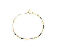 Homxi Gold Kette Armband 18K für Damen, Perlenkette 1,9 MM, Verstellbare Länge 18 CM + 5 CM, Damen Armband Gold