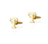 Homxi Manschettenknöpfe Elegant Herren Gold, Buchstabe I, Kupfer, Manschettenknöpfe Hochzeit Herren
