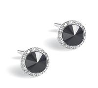 Homxi Manschettenknöpfen Herren Rot Elegant, Rund mit Zirkonia, Kupfer, für Herren Manschettenknöpfe Hochzeit