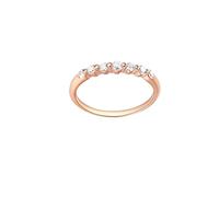 Homxi Trauring Roségold 585 Damen, Einfache Rund mit Diamant 0,25 Karat, Verlobungsring Damen Ringe Rosegold, Gr. 56 (17.8)