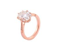 Homxi Trauringe Ringe für Damen Roségold 585, Oval mit Moissanit 3 Karat, Verlobung Ring für Frauen Rosegold, Gr. 57 (18.1)