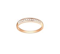 Homxi Verlobungsring Damenring 14 Karat Roségold 585, Rund mit Diamant 0,15 Karat, Damen Rosegold Ringe Verlobung Frauen, Größe 65 (20.7)