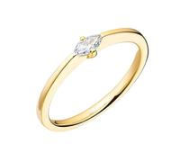 Homxi Verlobungsringe Damen Ringe Gold 750, Marquise mit Diamant 0,09 Karat, Verlobung Ring Gold für Frauen, Gr. 51 (16.2)