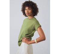 Honest Basics Damen Flügelärmeln T-Shirt aus Bio- und recycelter Baumwolle Oliv XS