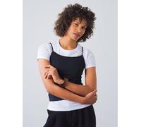 Honest Basics Damen Spaghetti Top aus Bio- und recycelter Baumwolle Schwarz M