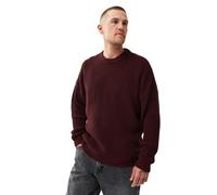 Honesty Rules Boxy Waffle Knitter Pullover bordeaux M