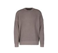 Honesty Rules Boxy Waffle Knitter Pullover Herren, bequemer Strickpullover Oversize für Männer, Crew Neck Pullover aus 100% Bio-Baumwolle, Langarm-Strick mit Rundhalsausschnitt