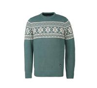 Honesty Rules Herren Strickpullover Norweger aus Bio-Baumwolle, Runhalsausschnitt, Langarm, sage, Gr. S