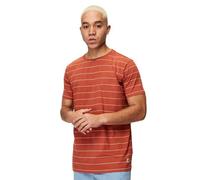 Honesty Rules Pin Striped T-Shirt burned-brick XXL