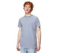 Honesty Rules Striped T-Shirt aegean-blue-faded-pink XXL