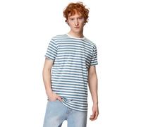 Honesty Rules Striped T-Shirt aegean-blue XXL