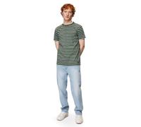 Honesty Rules Unisex Kurzarm T-Shirt Striped aus Bio-Baumwolle, Cilantro-Green-Chinois-Green, Gr. M