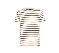 Honesty Rules Unisex Kurzarm T-Shirt Duplex Striped aus Bio-Baumwolle, White-Dark-Purple, Gr. XXL