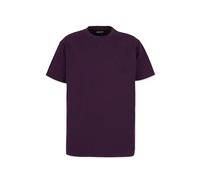 Honesty Rules Unisex Kurzarm T-Shirt Oversize French Terry aus Bio-Baumwolle, Dark-Purple, Gr. S