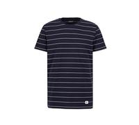 Honesty Rules Unisex Kurzarm T-Shirt Pin Striped aus Bio-Baumwolle, Navy, Gr. XXL