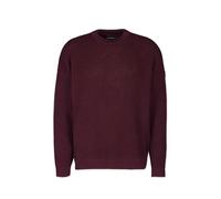 Honesty Rules Unisex Strickpullover Boxy Waffle Knitter aus Bio-Baumwolle, Bordeaux, Gr. XL