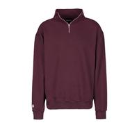 Honesty Rules Unisex Sweatshirt Quarter Zip aus Bio-Baumwolle, Bordeaux, Gr. L