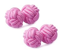 HONEY BEAR 1 Paar Herren/Damen Seide Stoff Knoten Seidenknoten Manschettenknöpfe für Hemd/Kleid,MEHRWEG