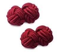 HONEY BEAR 1 Paar Herren/Damen Seide Stoff Knoten Seidenknoten Manschettenknöpfe für Hemd/Kleid,MEHRWEG