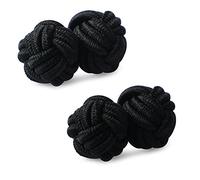 HONEY BEAR 1 Paar Herren/Damen Seide Stoff Knoten Seidenknoten Manschettenknöpfe für Hemd/Kleid,MEHRWEG