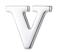 HONEY BEAR 1 Stück Buchstaben Brief Broschen Pins A bis Z, Edelstahl für Herren/Damen Anzug Hemd, Geschäft Hochzeit Geschenk,Silber,MEHRWEG (V 0.59inches)