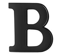 HONEY BEAR 1 Stück Buchstaben Brief Broschen Pins A bis Z, Edelstahl für Herren/Damen Anzug Hemd, Geschäft Hochzeit Geschenk,Schwarz,MEHRWEG (B 0.94inches)