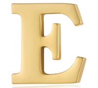 HONEY BEAR 1 Stück Buchstaben Brief Broschen Pins A bis Z, für Herren/Damen Anzug Hemd,Gold (E 0.59inch)