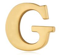 HONEY BEAR 1 Stück Buchstaben Brief Broschen Pins A bis Z, für Herren/Damen Anzug Hemd,Matte Gold (G 0.94inch)