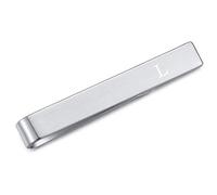 HONEY BEAR 4cm Herren Briefe Initialen Kinder Krawattennadel Krawattenklammer für schmale Krawatten Edelstahl Tie Clip (L)
