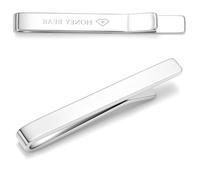 HONEY BEAR 5.4/6cm Krawattennadel Krawattenklammer für Herren Tie Clip Hemd Business Hochzeitsgeschenk 2.12/2.36inch (Glänzendes Silber 5cm)