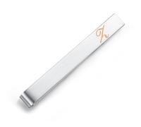 HONEY BEAR 5.4cm Herren Briefe Initialen Krawattennadel Krawattenklammer für Normale Krawatte Edelstahl Tie Clip，Gebürstetes Silber (Z)