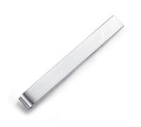 HONEY BEAR 5.4cm Herren Briefe Initialen Krawattennadel Krawattenklammer für Normale Krawatte Tie Clip，Gebürstetes Silber (S)