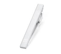 HONEY BEAR 5.4cm Herren Briefe Initialen Krawattennadel Krawattenklammer für Normale Krawatte Tie Clip,Silber,MEHRWEG (H-5.4cm)