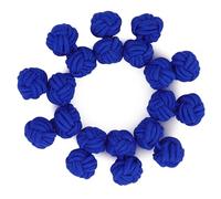 HONEY BEAR 5 Paar Herren/Damen Seide Stoff Knoten Seidenknoten Manschettenknöpfe Set (Blau Königs ohne Box)