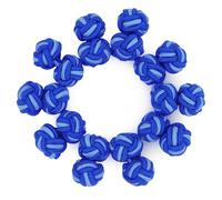 HONEY BEAR 5 Paar Herren/Damen Seide Stoff Knoten Seidenknoten Manschettenknöpfe Set (Blau mischen ohne Box)