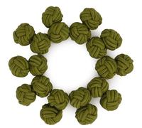 HONEY BEAR 5 Paar Herren/Damen Seide Stoff Knoten Seidenknoten Manschettenknöpfe Set mit Box (Grün Armee mit Box)