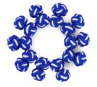HONEY BEAR 5 Paar Herren/Damen Seide Stoff Knoten Seidenknoten Manschettenknöpfe Set (Weiß Blau ohne Box)