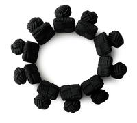 HONEY BEAR 5 Paar Quadratisch Herren/Damen Seide Stoff Knoten Seidenknoten Manschettenknöpfe Set, Hochzeits-Geschäfts-Geschenk,MEHRWEG (Schwarz ohne Box)