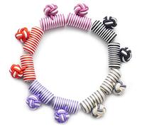 HONEY BEAR 5 Paar Zylinder Herren/Damen Seide Stoff Knoten Seidenknoten Manschettenknöpfe Set, Hochzeits-Geschäfts-Geschenk,MEHRWEG (5 Paare ohne Box)